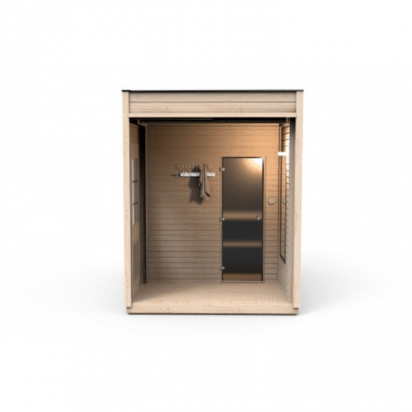Modularhaus Sauna Frontansicht