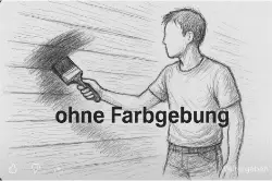 ohne Farbanstrich