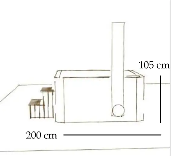Acryl Hot Tub 180 Zeichnung