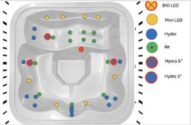 Acryl Hot Tub 180 Düsen 8
